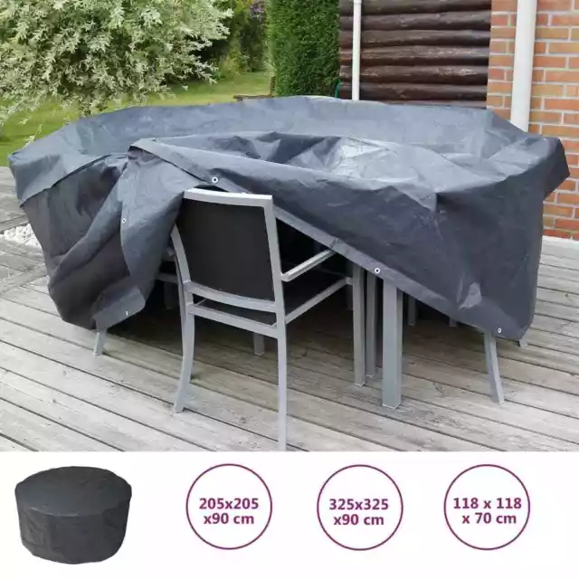 Nature Bâche Housse Couverture de meubles de jardin Multi-Taille PE Gris foncé N