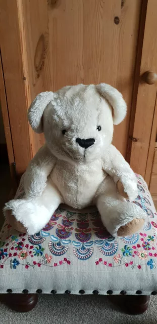 Vintage Beams UK Cream Sitting Teddy Bear Plush Soft Stuffed Animal Toy 13" Cute