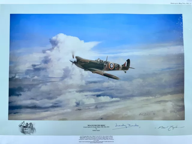 Robert Taylor Spitfire Print Signed By Lady Bader