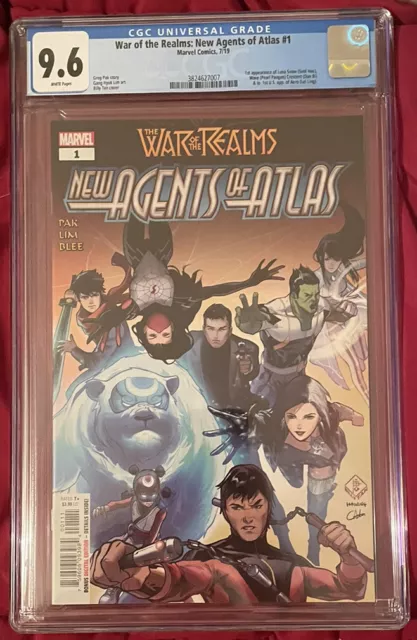 War of the Realms: New Agents of Atlas #1 CGC 9.6 1st Aero Luna Snow Wave NM+