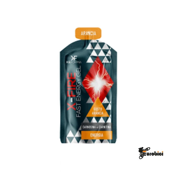 Keforma X-FIRE Gel gusto arancia con carnitina a base di destrosio 30 ml