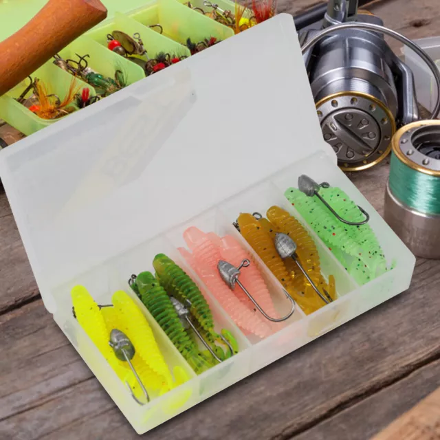 50pcs/box Spoon Lead Jig Head Fishing Hooks Crappie Lure Bait Kit Tackle  Set