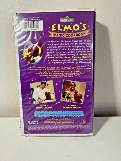 ELMO'S MAGIC COOKBOOK Sesame Street Story VHS Emeril Lagasse Sony ...