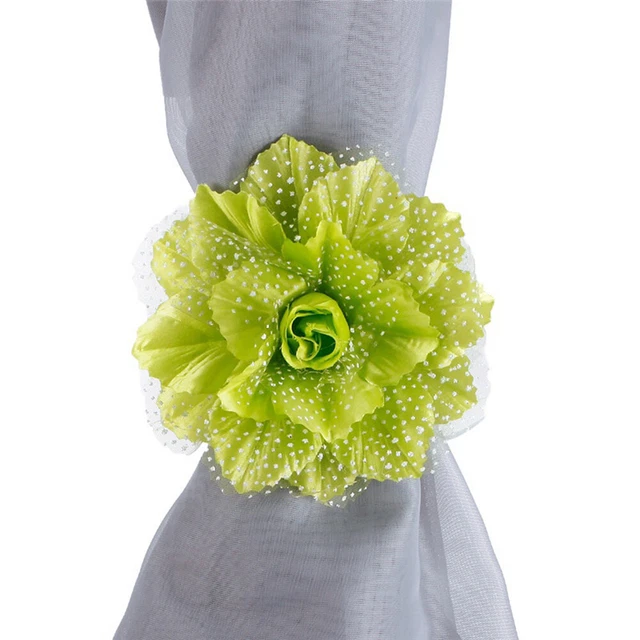 1 Pair Curtain Tieback Holder Beautiful Home Decoration Flower Shape Curtain 3
