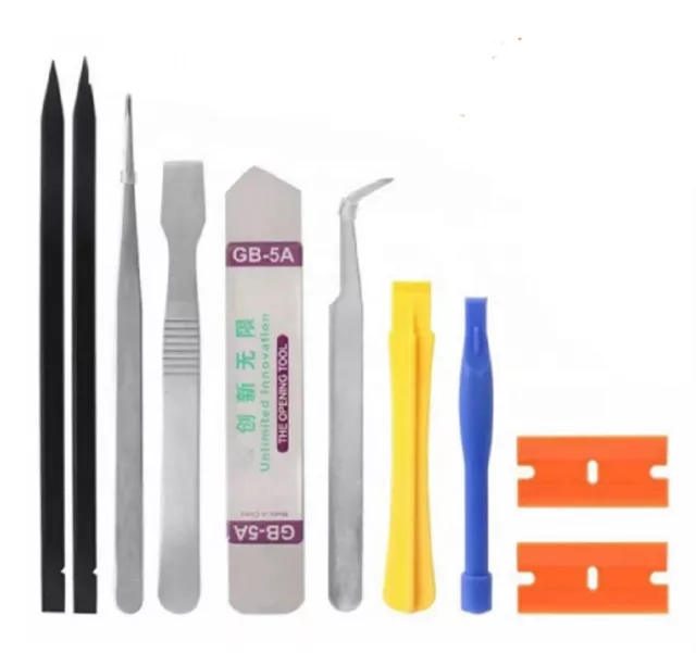 Ensemble d'outils de démontage d'ouverture de téléphone portable 10 en 1 kit de tweets spudger