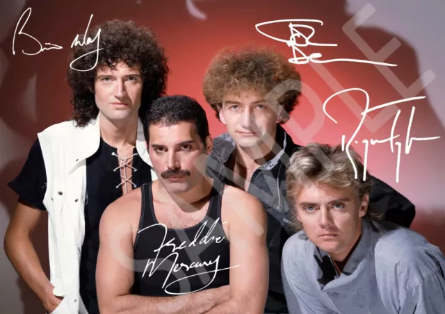 Freddie Mercury Queen Music Band Multi Signed Autograph Photo PRINT
