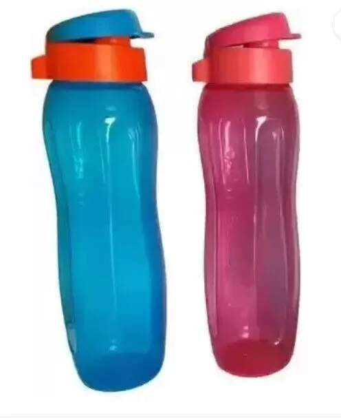 Tupperware Slim - Botellas de agua PET fáciles de transportar, botella de...