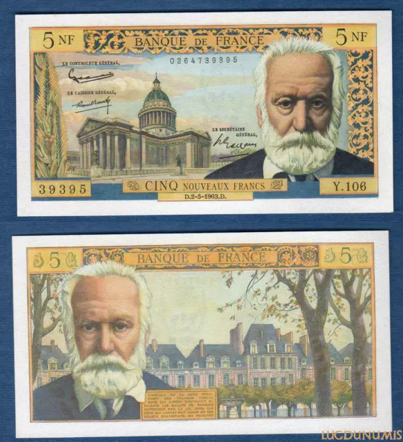 5 Nouveaux Francs Victor Hugo Type 1959 – 2/5/1963 C.109 90817 SUP SPL