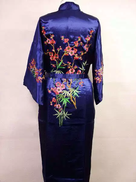 Chinese Traditional Gown Women Kimono Robe Silk Sleepwear S M L XL XXL