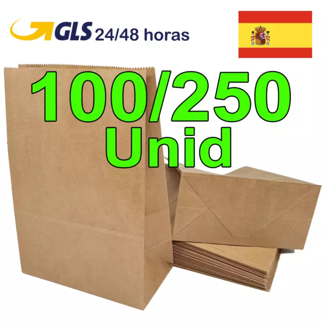 Bolsas Papel Kraft Marrón - Bolsas de Regalos Tienda de Alimentos Cafetería