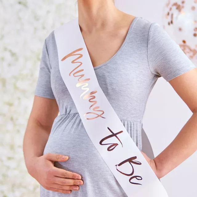 Baby Shower Sash Mummy To Be Mum To Be Sash Rose Gold Gender Reveal Decorations 2