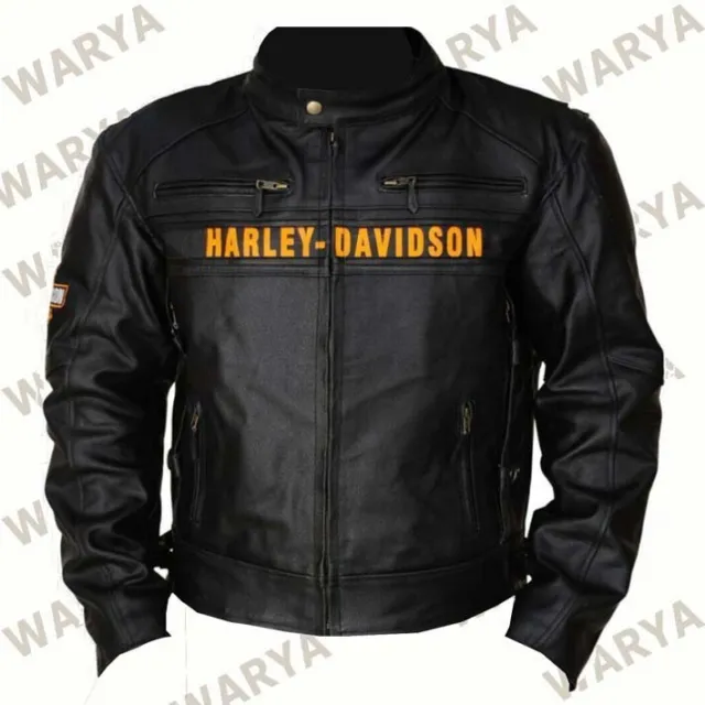 New Men Genuine Cowhide Premium Leather Motorcycle Biker Real Leather Jacket