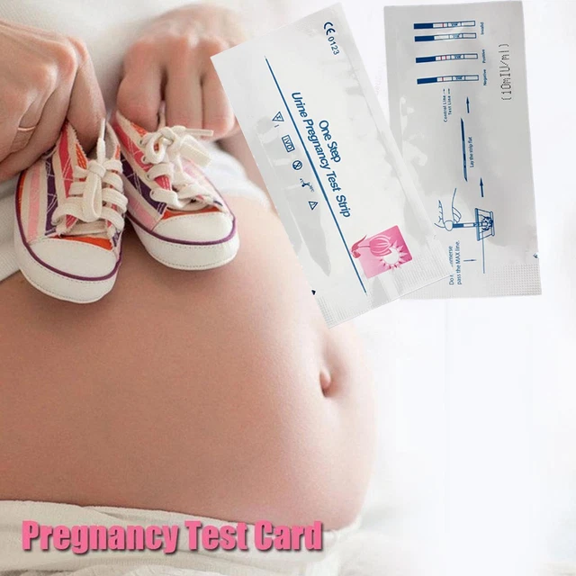 1-100Pcs Early Pregnancy Test Strips HCG Urine Midstream Testing Kits Step A7S3
