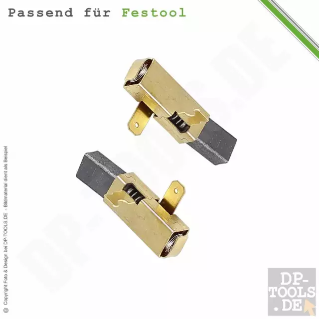 Cepillos de carbón carbón para Festool ETS 125 EQ-Plus 489018 2 unidades 6.3x8mm