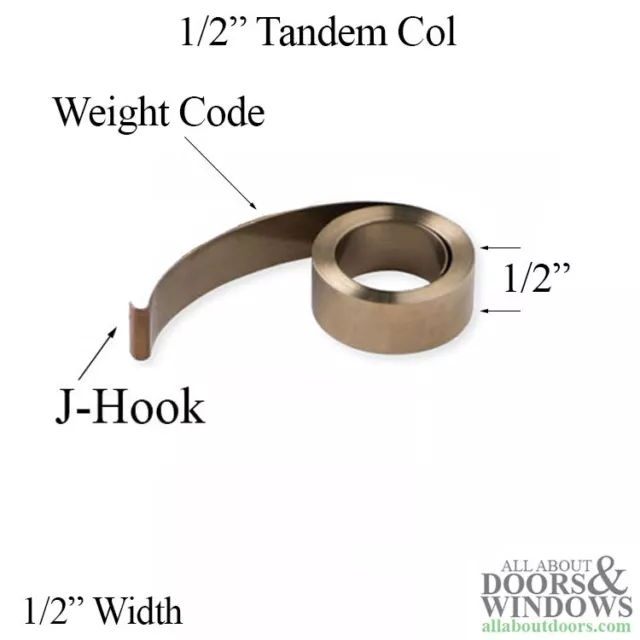 1/2" Constant Force Balance Tandem Coil Spring DL #6 Pound