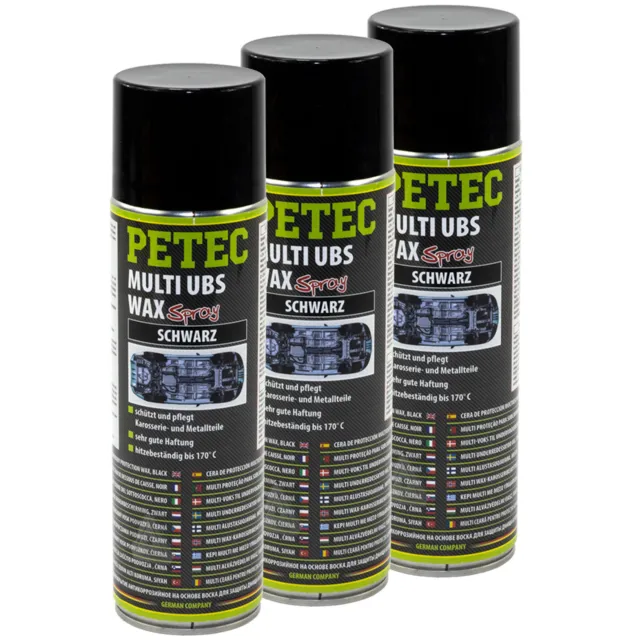 3x 500 ML PETEC Multi Gbstv Protection Anti-encastrement Cire Anti-rouille