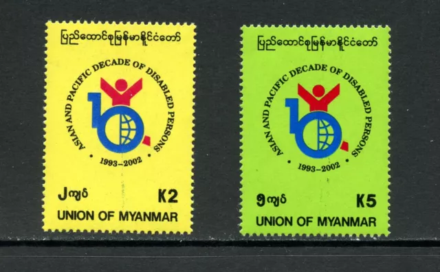 O765 Burma/Myanmar 1999 Invalide Personen 2v. MNH