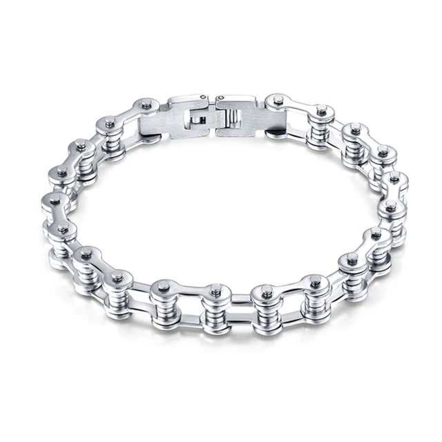 Steel Link Bangle Chain Bracelet Women Chained Stainless Mens Bracelets Men’s
