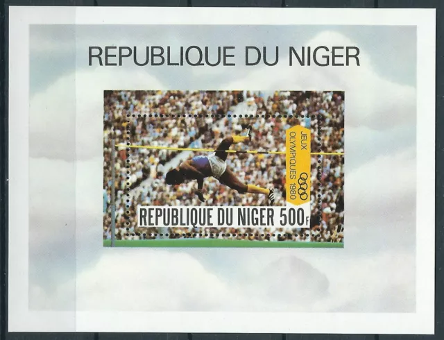 Niger - Olympische Sommerspiele Moskau Block 27 postfrisch 1980 Mi. 699