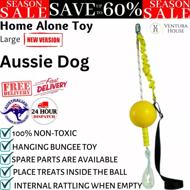 Aussie Dog Home Alone Pet Interactive 30-50kg Dog Food Dispenser Toy Ball Large