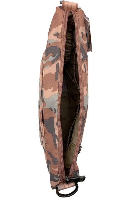 Lug RFID Quilted Crossbody with Printed Strap Flare Camo Rose/Blush 3