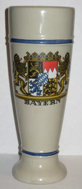 BAYERN WAPPEN Original GERZIT  0,5 Liter Bierglas Bierkrug aus Steingut...