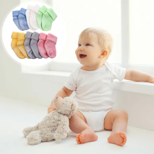6 Pairs Non-slip Dispensing Socks Combed Cotton Baby Boy Skid Toddlers Girl