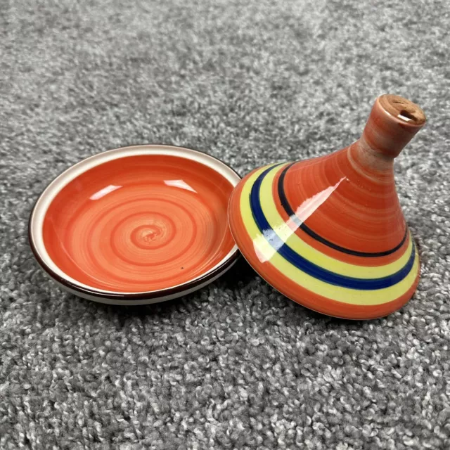 Traditional Authentic Moroccan Ceramic Serving Tagine Handmade/Painted Sz 5"x5"