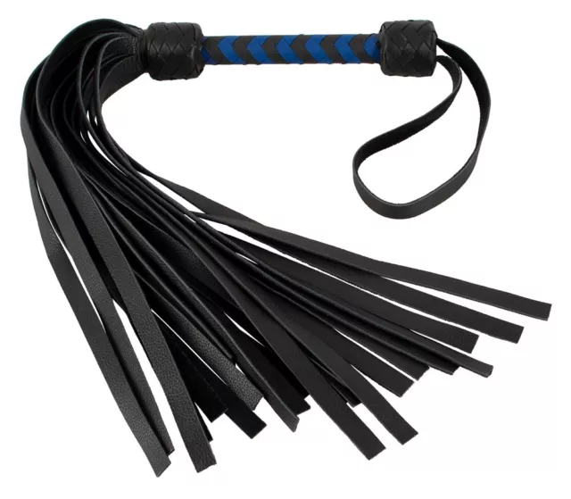 Flagellateur Peau Noir Azur IN Véritable de Vache 70 CM Cravache pour Jeu Bdsm