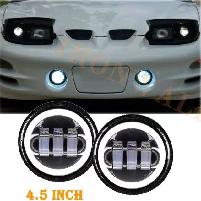 4.5" LED Passing Fog Light DRL Lamp For Pontiac Firebird Trans Am 1993-2002