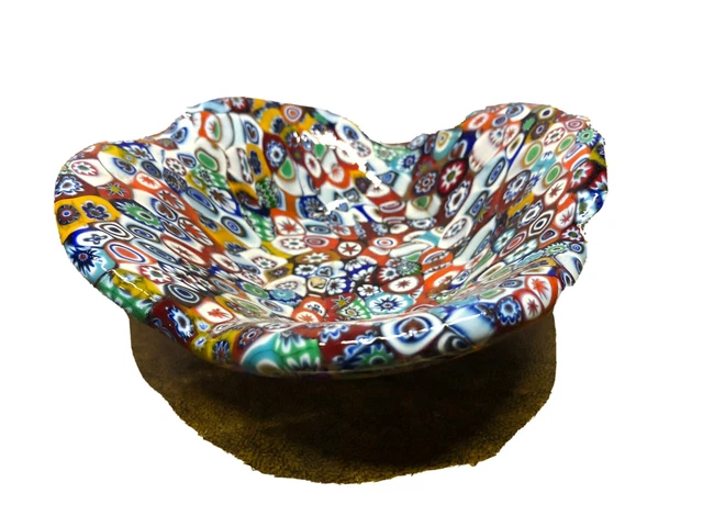 Vide Poche, Cendrier En Cristal " Murano " Millefiori