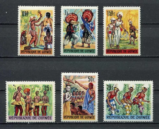 27242) GUINEA MNH** Nuovi** 1966, Dance 6v