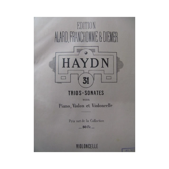 HAYDN Joseph Trio Sonates Violoncelle