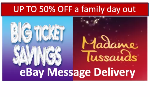 4 x  ALMOST FREE TICKETS  🎉 TO Madame Tussauds BLACKPOOL ✅ EXPIRES 31/12/2024 ✅