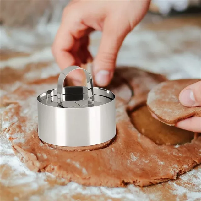 With Push Plate Pancake Mould Stainless Steel Cupcake Mold Mousse Ring  DIY