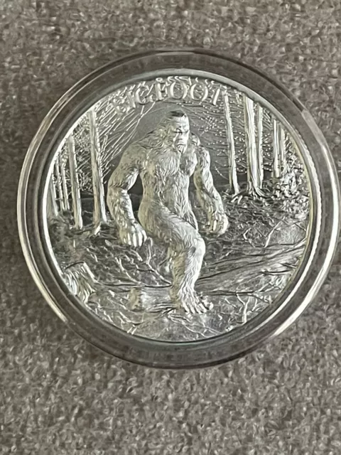 Bigfoot Sasquatch 1 oz .999 Fine Silver round In Authentic Air-Tite Capsule