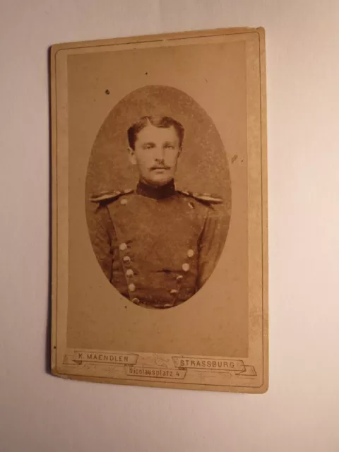 Offizier Soldat in Uniform / CDV K. Maendlen Strassburg