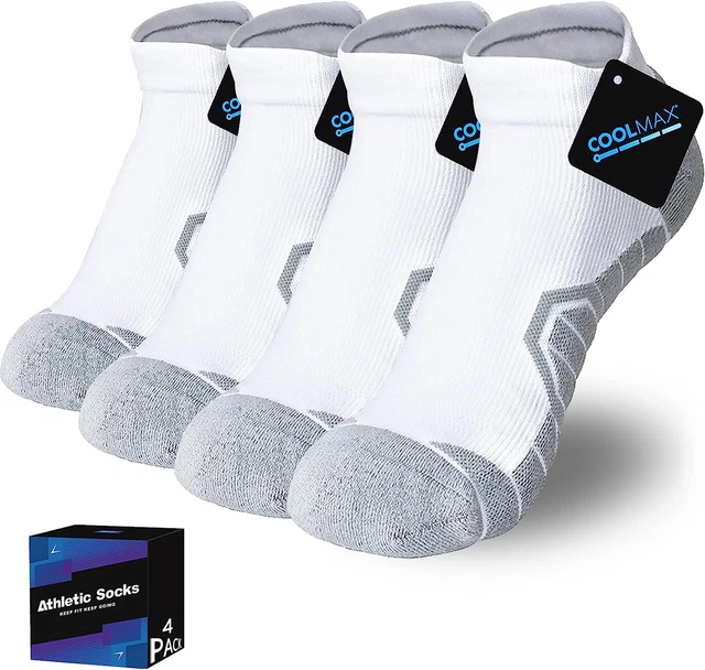 FIITFIIT Athletic Running Socks Anti-Blister Wicking Coolmax Socks Seamless Anti
