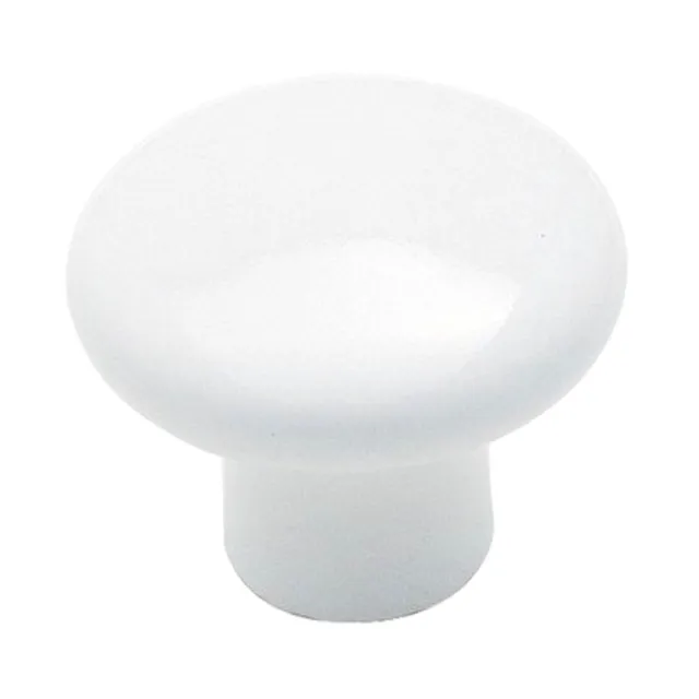 Pack de 3 boutons d'armoire en porcelaine Amerock BP70635-30 blanc 1 3/16"