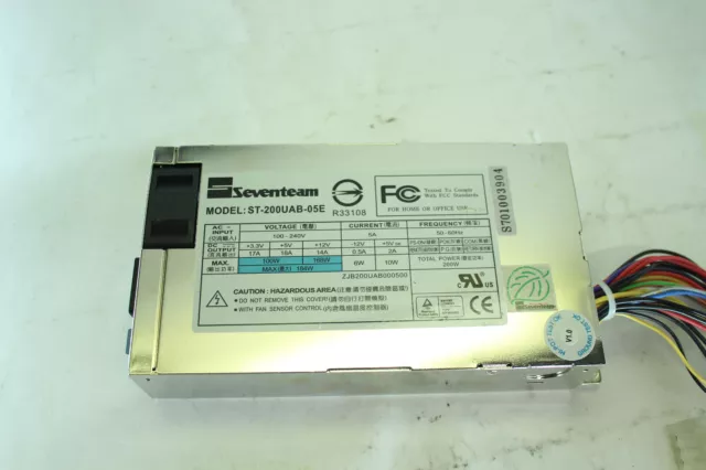 Seventeam ST-200UAB-05E 1U R33108 200W Power Supply