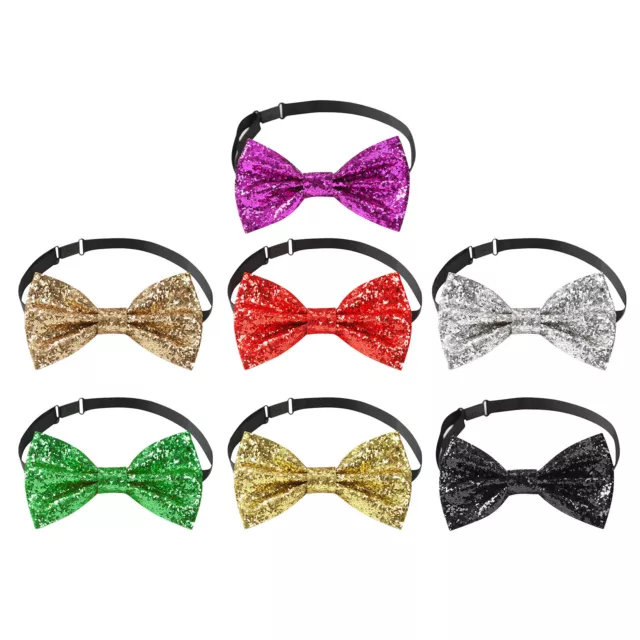 Mens Bow Tie Holiday Clubwear Festival Costume Shiny Performance Bowtie Show