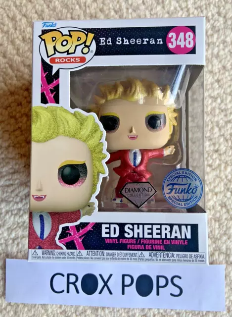 ED SHEERAN GLITTER Rock Star FE 348 Funko Pop Vinyl New in Mint Box + Protector