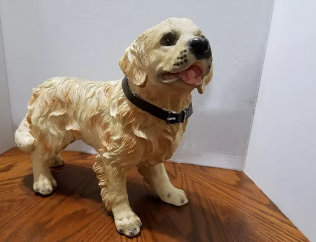 Resin Golden Retriever  Dog Statue Sculpture Figurine Decor