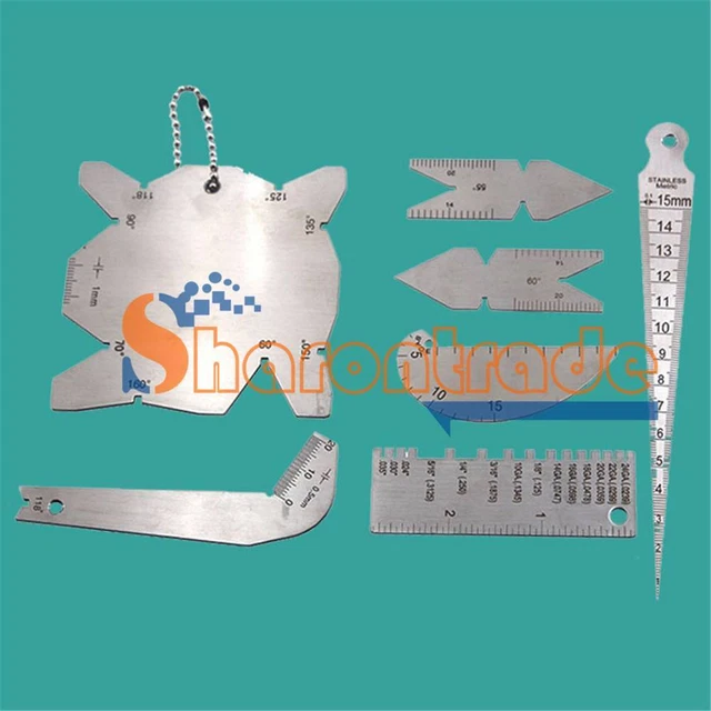 METAL FILLET WELD Ruler Weld Seam Tester Weld Thickness Gauge Tool Pack ...