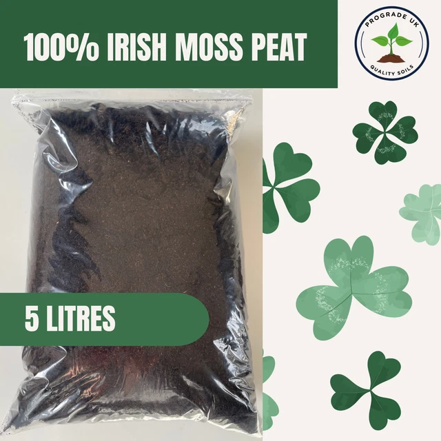 100 IRISH MOSS PEAT🍀🍀🍀🍀 5 Litre Bagged And Boxed. £6.99 PicClick UK