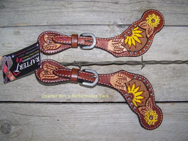 Spur Straps - Beaded Sunflower (Ladies) by Rafter T Ranch Company