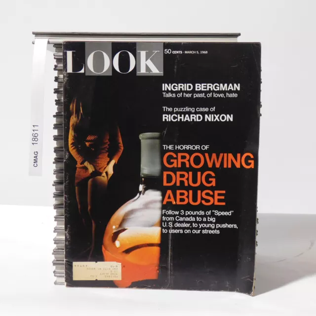 GROWING DRUG ABUSE Ingrid Bergman Richard Nixon Look Magazine March 5 1968