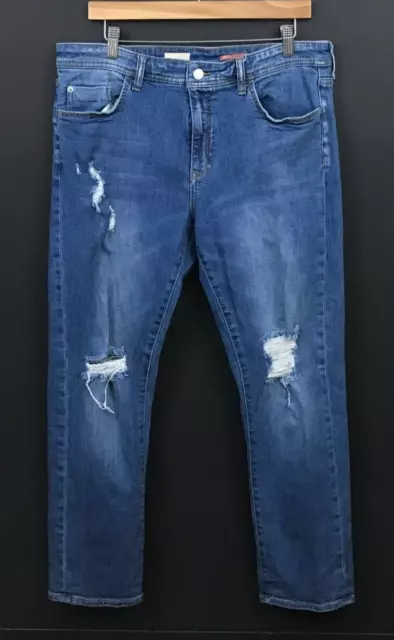 Anthropologie Pilcro Slim Boyfriend Crop Jeans Distressed Medium Wash Size 30