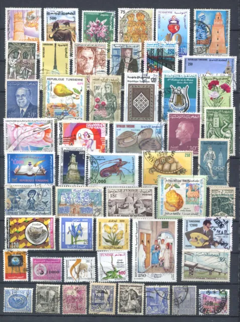 Tunisia • lot 50+ different very old stamps • Used F-VF (SU-9380)
