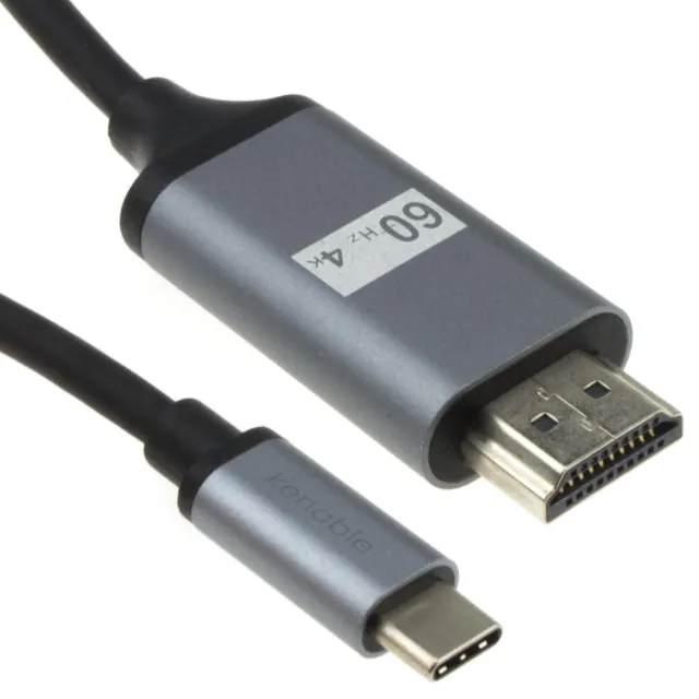 Encab USB 3.1 Type C Vers HDMI Câble 4K 60Hz UHD Adaptateur Noir 1.8m au Détail